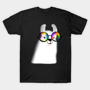 Llama with rainbow glasses T-Shirt